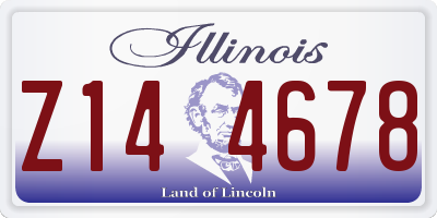 IL license plate Z144678