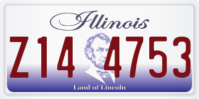 IL license plate Z144753