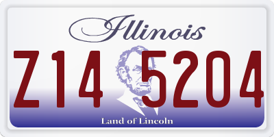 IL license plate Z145204