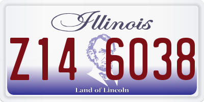 IL license plate Z146038
