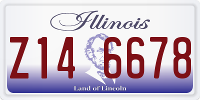 IL license plate Z146678
