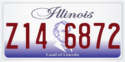 IL license plate Z146872