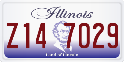 IL license plate Z147029