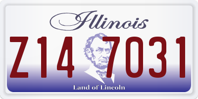 IL license plate Z147031