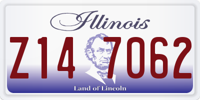 IL license plate Z147062