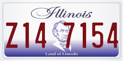 IL license plate Z147154