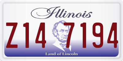 IL license plate Z147194