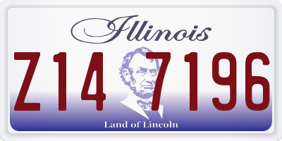 IL license plate Z147196