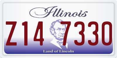 IL license plate Z147330