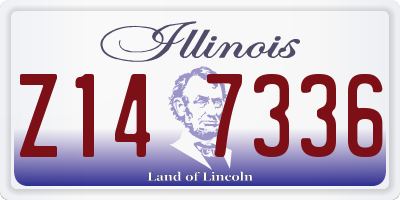 IL license plate Z147336