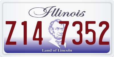 IL license plate Z147352