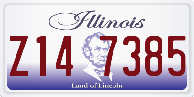 IL license plate Z147385