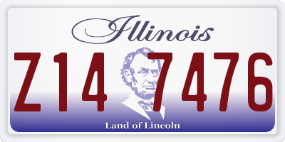 IL license plate Z147476