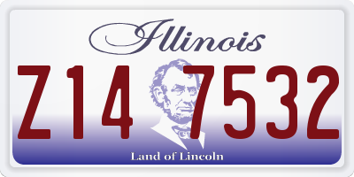 IL license plate Z147532