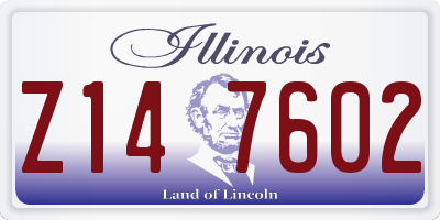 IL license plate Z147602