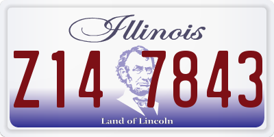 IL license plate Z147843