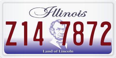 IL license plate Z147872