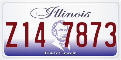 IL license plate Z147873
