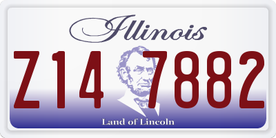 IL license plate Z147882