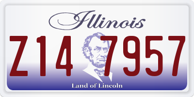 IL license plate Z147957
