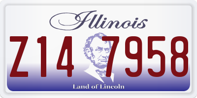 IL license plate Z147958