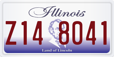 IL license plate Z148041