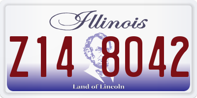 IL license plate Z148042