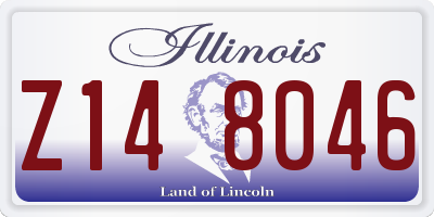 IL license plate Z148046