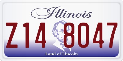 IL license plate Z148047