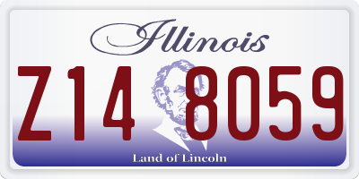 IL license plate Z148059