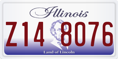 IL license plate Z148076