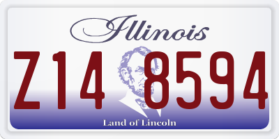 IL license plate Z148594