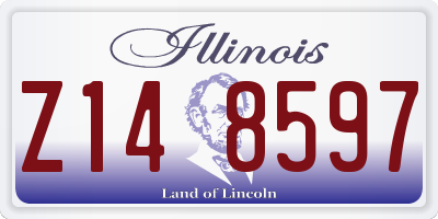 IL license plate Z148597
