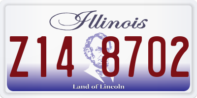 IL license plate Z148702
