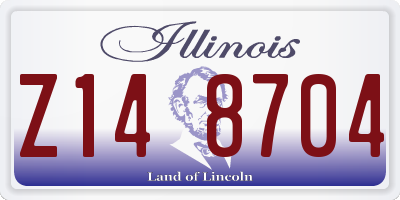 IL license plate Z148704