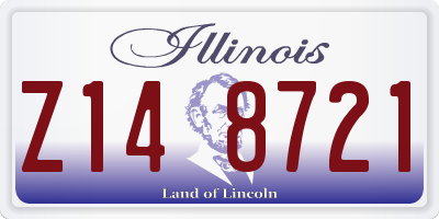 IL license plate Z148721