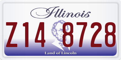 IL license plate Z148728