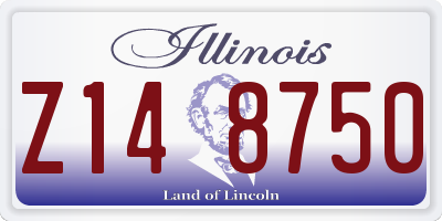 IL license plate Z148750