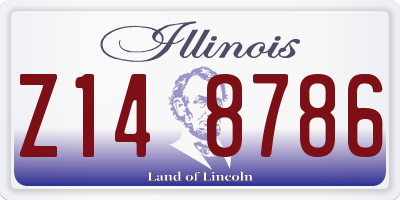 IL license plate Z148786