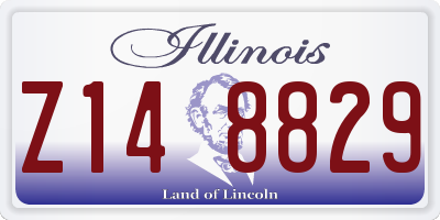 IL license plate Z148829