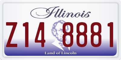 IL license plate Z148881