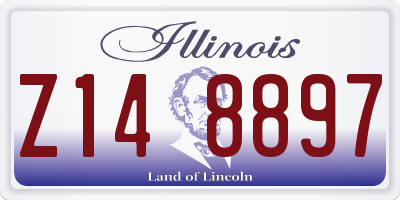 IL license plate Z148897