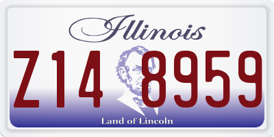 IL license plate Z148959