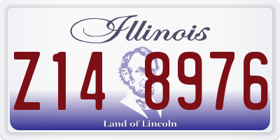 IL license plate Z148976