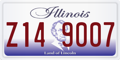 IL license plate Z149007
