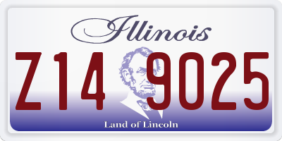 IL license plate Z149025