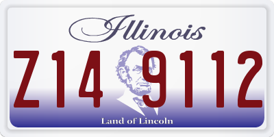 IL license plate Z149112