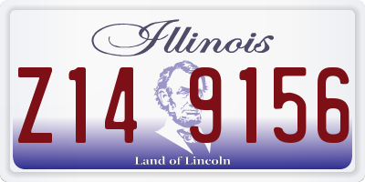 IL license plate Z149156