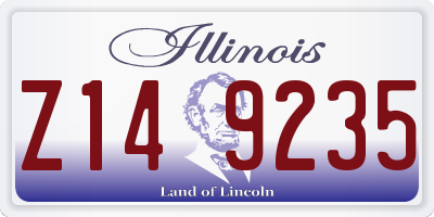 IL license plate Z149235