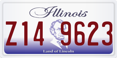 IL license plate Z149623